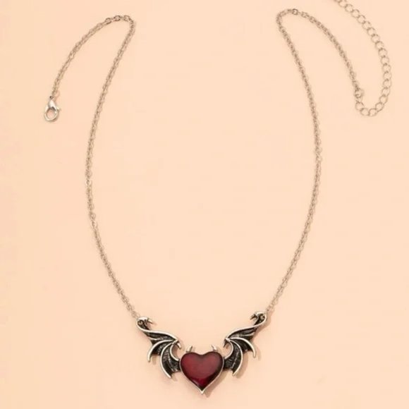 Red Heart with Bat Wings - Picture 2 of 4